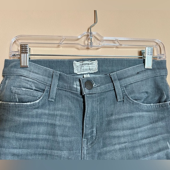 Current/Elliot The Stiletto Gray Distressed Raw Hem Skinny Jeans - Picture 5 of 11